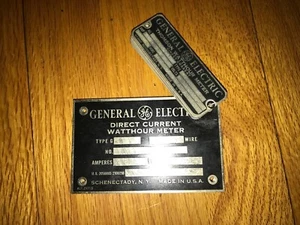 NEW Antique GE General Electric & Thomson Watthour Brass Motor ID Name Plates - Picture 1 of 11