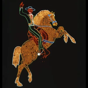 Hacienda Horse and Rider South Strip Las Vegas T-Shirt Nevada Historic Neon Sign - Picture 1 of 3