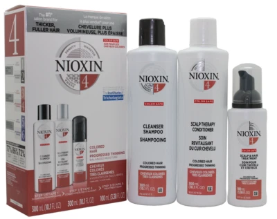 NIOXIN System 4 Kit by Nioxin for Unisex - 3 Pc 10.1oz Color Safe Cleanser Shamp - Image 1 of 2