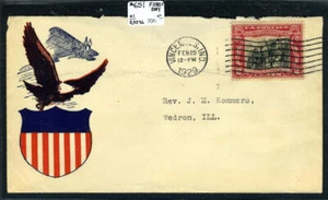 US Stamp Regular Issues Used, VF S#651 First day of issue with Plane & eagle cac - Picture 1 of 1