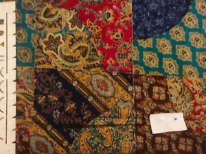 Paisley Patchwork Crazy Cheater Quilt Cotton Fabric By the Yard - Picture 1 of 1