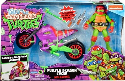 TMNT Tales of the Teenage Mutant Ninja Turtles Purple Dragon Cycle with Raphael - Image 1 of 4