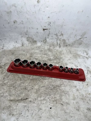 Snap-On 3/8 Socket Set SAE Shallow MISSING ONE - Image 1 of 4