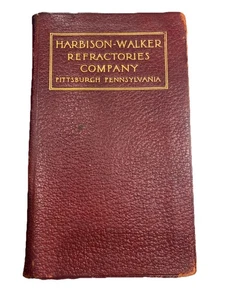 1911 Harbison-Walker Refractories Catalogue Red Leather Silica Fire Brick - Picture 1 of 8