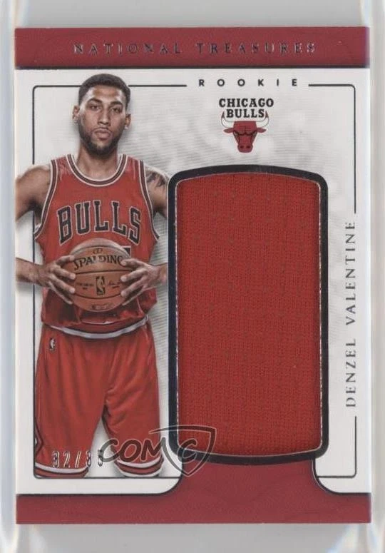 2016-17 Panini National Treasures Rookie Jumbo Materials /35 Denzel Valentine RC - Image 1 of 2