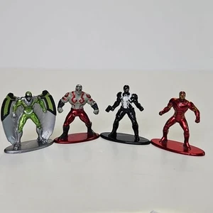 Jada Nano Lot Of 4 Metalfigs Marvel Die Cast Figures Venom Iron Man Vulture Drax - Picture 1 of 14