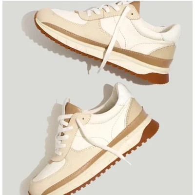 Zapatillas deportivas Madewell Neutrales MWL Gruesas Kickoff Talla 7,5 Crema Antigua Foto 1 de 4