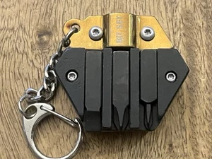 Gold HEX 2 Blade 3 Tools Keychain TSA Confiscated ~TASKCo - Picture 1 of 13