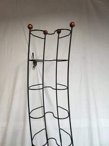 Vintage Wood And Metal 4ft Tall Curvy Cd Dvd Media Storage - Picture 1 of 7