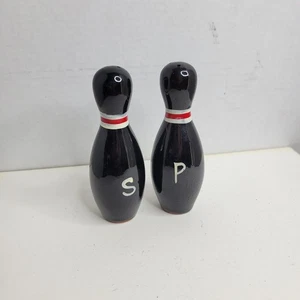 Spille da bowling nere vintage scuoti sale e pepe 1949 - Foto 1 di 4