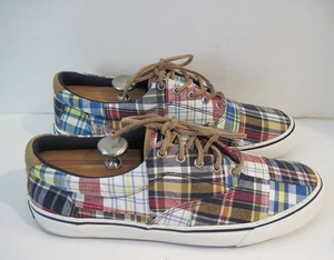 Sperry Striper II Top Sider Madras Preppy Boat Shoe Sneaker STS19310 Size 11.5 - Picture 1 of 7