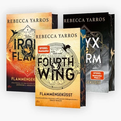 Rebecca Yarros Flammengeküsst DELUXE Band 1-3 plus 1 exklusives Postkartenset - Bild 1 von 4