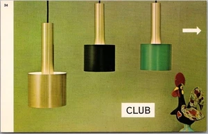 Vintage NEBEL & MORUP Beleuchtung / Lampe Werbe Postkarte "CLUB" um 1950 Dänemark - Bild 1 von 2