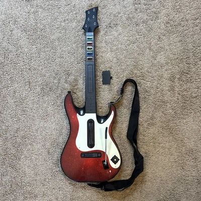 Untested Xbox 360 Wireless Guitar Hero Rock Band 5 Red Octane 95905.805 - Image 1 of 4