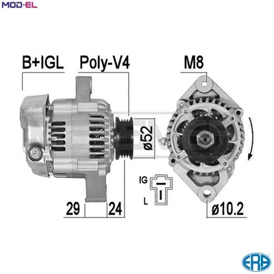 ALTERNATOR 209547A FOR TOYOTA PERODUA DAIHATSU SIRION TREVIS CHARADE TERIOS 1.0L - Image 1 of 4