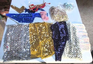 Wundertüte gebraucht Posten Bastelspaß - mehrfarbiges Paillettenreste Material & Paillettenborten - Bild 1 von 10