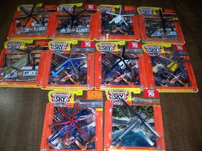 2021-2023 Matchbox Sky Busters Lot of 10 Helicopters ~ new in package - Image 1 of 4