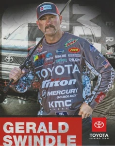 2019 GERALD SWINDLE Toyota Fishing Team BASS FLW Fishing 8x10 Promo Card - Picture 1 of 2