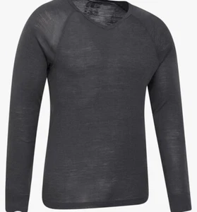Mountain Warehouse Merino Men’s V Neck Base Layer Lightweight Top - Picture 1 of 7