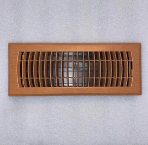 Plastic Faux Wood Floor Vent in Oak Grain 4 by 12 Inch New - Picture 1 of 5