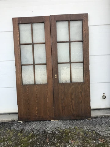Mark Jan 1101 Pair Oak Double French Doors 5‘ X 83.75 X 1.75 Cover