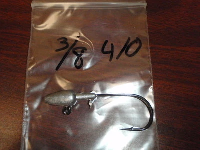 TCI JIGS 15 3/8oz Bullet Head Jigs on HD Mustad 32786 1/0 2/0 3/0 or 4/0 BLN Hooks