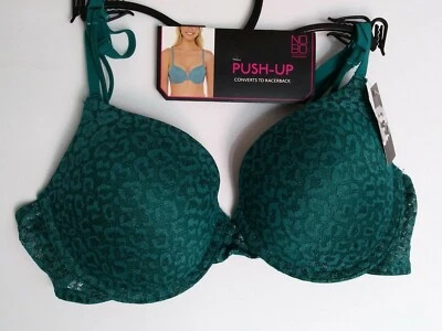 Sujetador push up No Boundaries Intimates 32D verde se convierte en espalda deportiva nuevo con etiquetas Foto 1 de 4