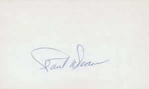 Paul Daffy Dean 1934 St. Louis Cardinals Signed 3x5 Index Card with JSA COA - Picture 1 of 2