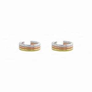 14K Massiv Gold Ear Cuff Minimal Piercing Ohrringe-Geschenk für Muttertag Schmuck - Bild 1 von 9