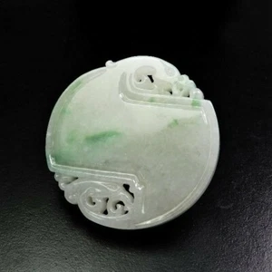 【KATHY JADE】Icy Emerald With Green Dragon&Phoenix Jadeite Jade Pendant《Grade A》 - Picture 1 of 1