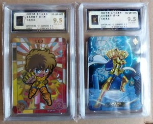 2 Saint Seiya CCG TCG card- Leo Aiolia UR,QR 005 (chinese) kayou 9.5 GEM MINT - Picture 1 of 5