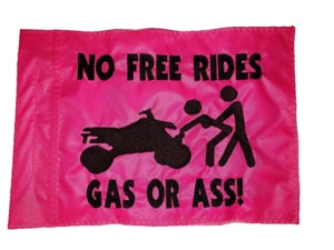 Custom GAS OR A*S ATV Safety Replacement Whip Flag.  Made to fit all whips - Picture 1 of 9