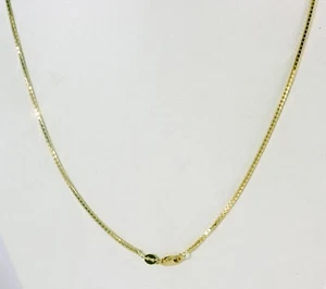 10.5gm 14k Solid Gold Yellow Box Polished Necklace Men's Women's Chain 24" 1.7mm - Picture 1 of 4