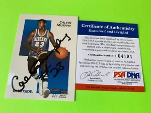 Calvin Murphy HOF 1992 Courtside Card Signed Auto PSA/DNA COA - Imagen 1 de 2