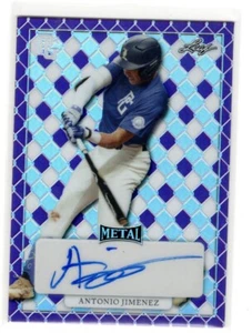 2022 Leaf Metal Perfect Game Antonio Jimenez Purple Prismatic Auto RC /7 - Bild 1 von 1