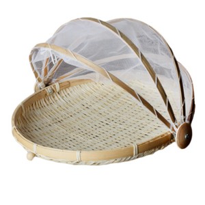 Fliegenschutz Obstkorb Bambus Zeltkorb für Picknicks und Serviertablett