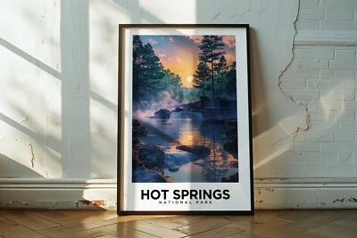 Hot Springs National Park - Travel Poster, Home Decor, Arkansas Destinations - Image 1 of 4