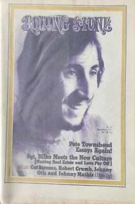 Rolling Stone Magazine Pete Townshend Cat Stevens Crumb December 9 1971 c1 - Image 1 of 2