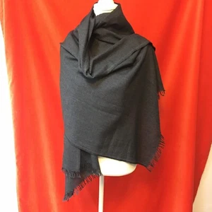Loro Piana Kaschmir und Seide Halstuch dunkel meliert grau - Bild 1 von 9