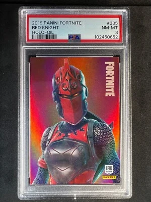 2019 Panini Fortnite Series 1 - Red Knight Holofoil PSA 8 - Image 1 of 2