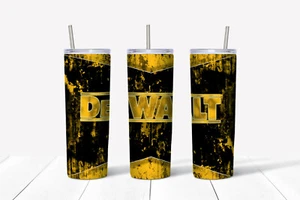 20oz skinny Stainless steel tumbler Dewalt theme - Picture 1 of 1