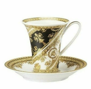 VERSACE BAROQUE CUP SAUCER SET COFFEE MEDUSA PRESTIGE GIFT IDEA NEW BOX SALE - Picture 1 of 2