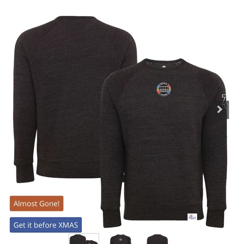 Philadelphia 76ers NBA Sweatshirt Men's Size Small Crewneck Charcoal Grey Cover
