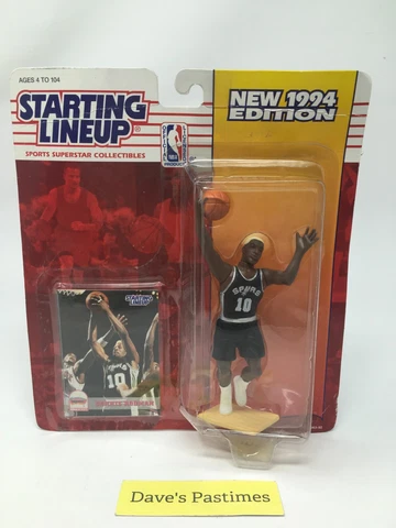 1994 DENNIS RODMAN San Antonio Spurs Blonde Hair Starting Lineup Brand New J2 Cover