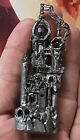 Pewter Figurine Castle With Crystal Towers Used Good Condition