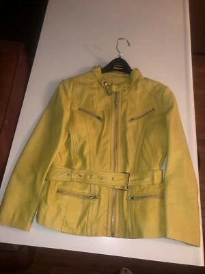 Marc New York Women’s Large Yellow Gold Genuine Leather Jacket NWOT SHIPS FAST🔥 - Image 1 of 4