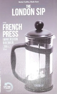 London Sip 1,5 Tassen Schwarz French Press Kaffeemaschine - Bild 1 von 2