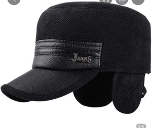 Nagelneuer Hut schwarz Farbe verstellbar für Männer und Frauen mit Ohrenklappen - Bild 1 von 4