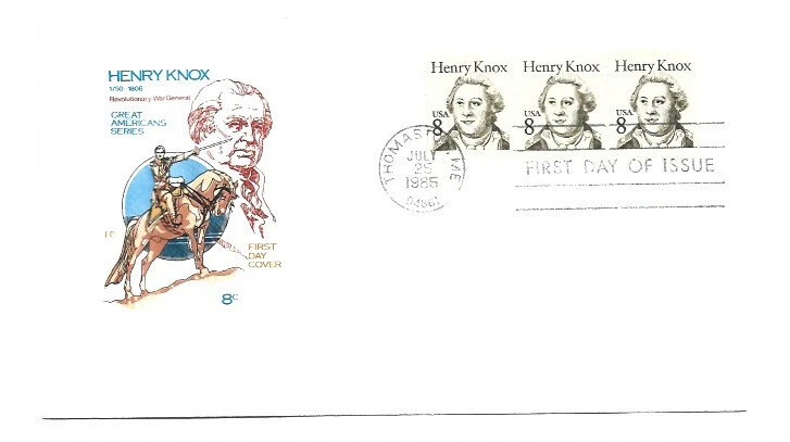 1851 8c Henry Knox Farnam, HF, FDC - Image 1 of 1