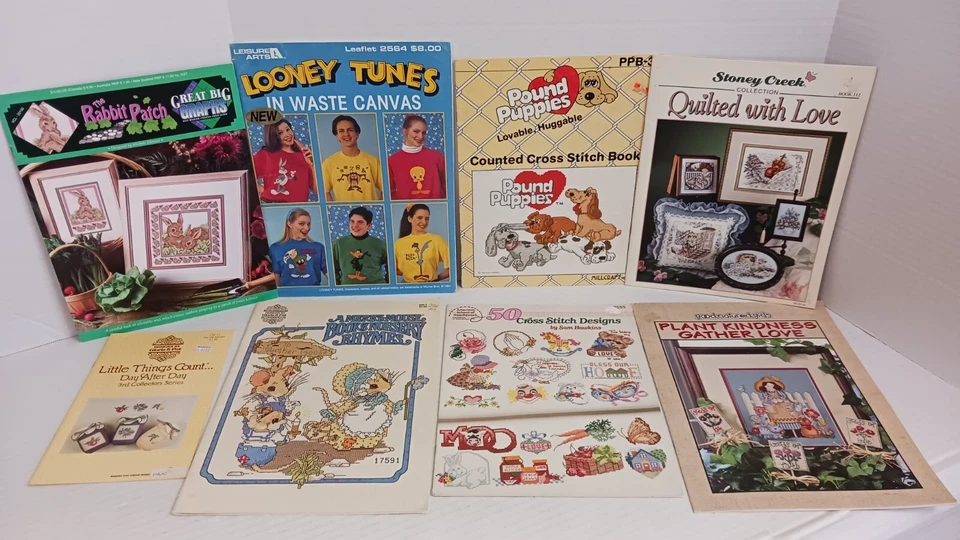 8 Assorted Cross Stitch Patterns - Leisure Arts, Stoney Creek, & More FREE SHIP - Image 1 of 1